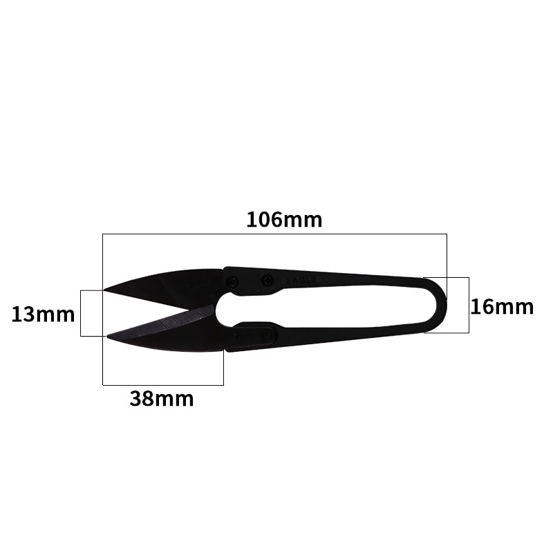 Thép carbon may kéo cắt cạnh kẹp U Clip sợi thép không gỉ thêu thủ công kéo may