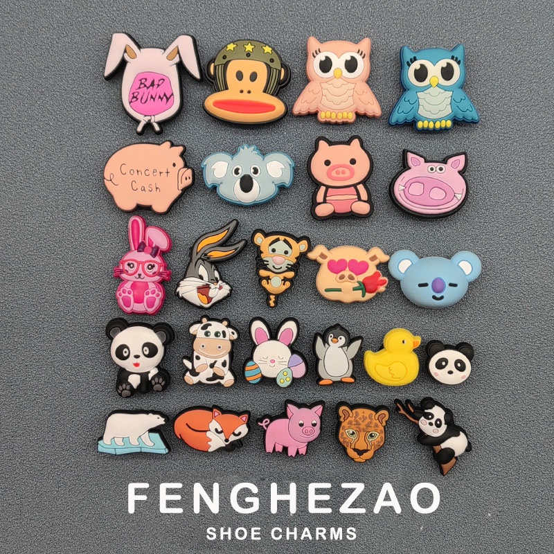 < Fhz > Bộ Hạt Charm Giày Crocs jibbitz / Chất Lượng Cao / Lỗ Giày / Jibbits Chính Hãng / DIY