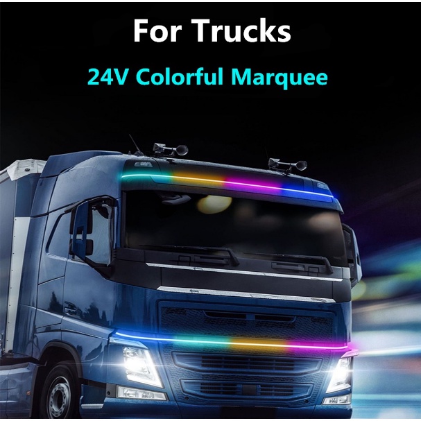 Đèn LED 24v 24v Nhiều Màu Sắc Nhấp Nháy Gắn Tấm Chắn Nắng Trang Trí Xe Tải màu phổ biến trang trí tiện lợi cho