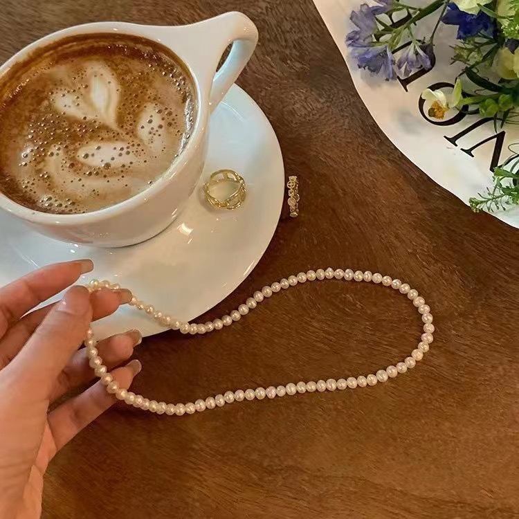 Vòng Cổ Choker Đính Ngọc Trai Sang Trọng Thời Trang Mùa Hè Phong Cách Hàn Quốc Cho Nữ