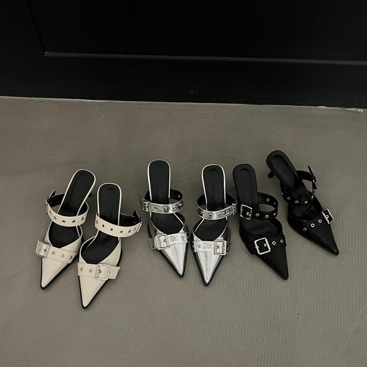 Giày Sandal Cao Gót Mũi Nhọn Thời Trang Dành Cho Nữ