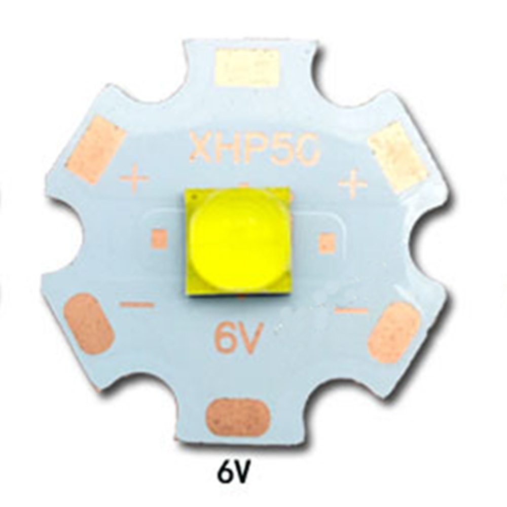 Chip Đèn LED Ánh Sáng Trắng 3V 6V 12V 5050 Thay Thế Cho XPH50.2 DIY Với Đế Đồng 20mm