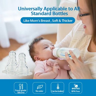 Núm vú giả tiêu chuẩn chống tràn cho bình sữa em bé