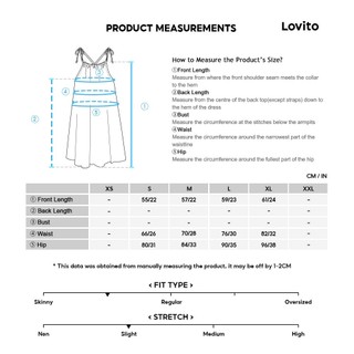 Đầm ca rô xẻ tà Lovito L07099 (đen)