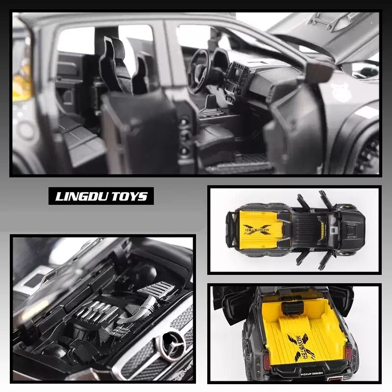 Mô Hình Đồ Chơi Xe Ô Tô X-Class 6 * 6 Với Tỷ Lệ 1: 28 &amp;amp; Mô Hình Đồ Chơi Xe Hơi Địa Hình Bằng Kim Loại