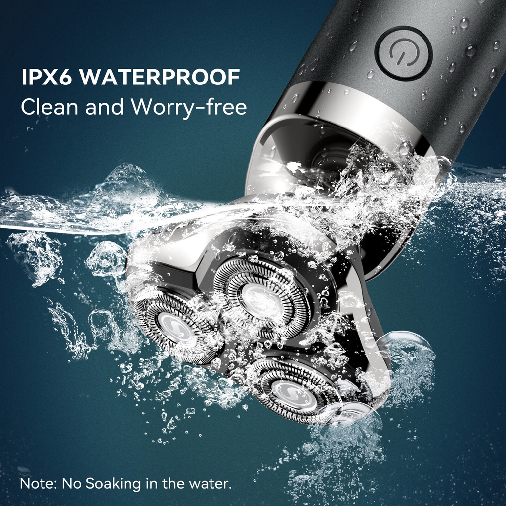 Máy Cạo Râu 3D Chống Thấm Nước IPX6 Đa Năng Chuyên Nghiệp Cho Nam