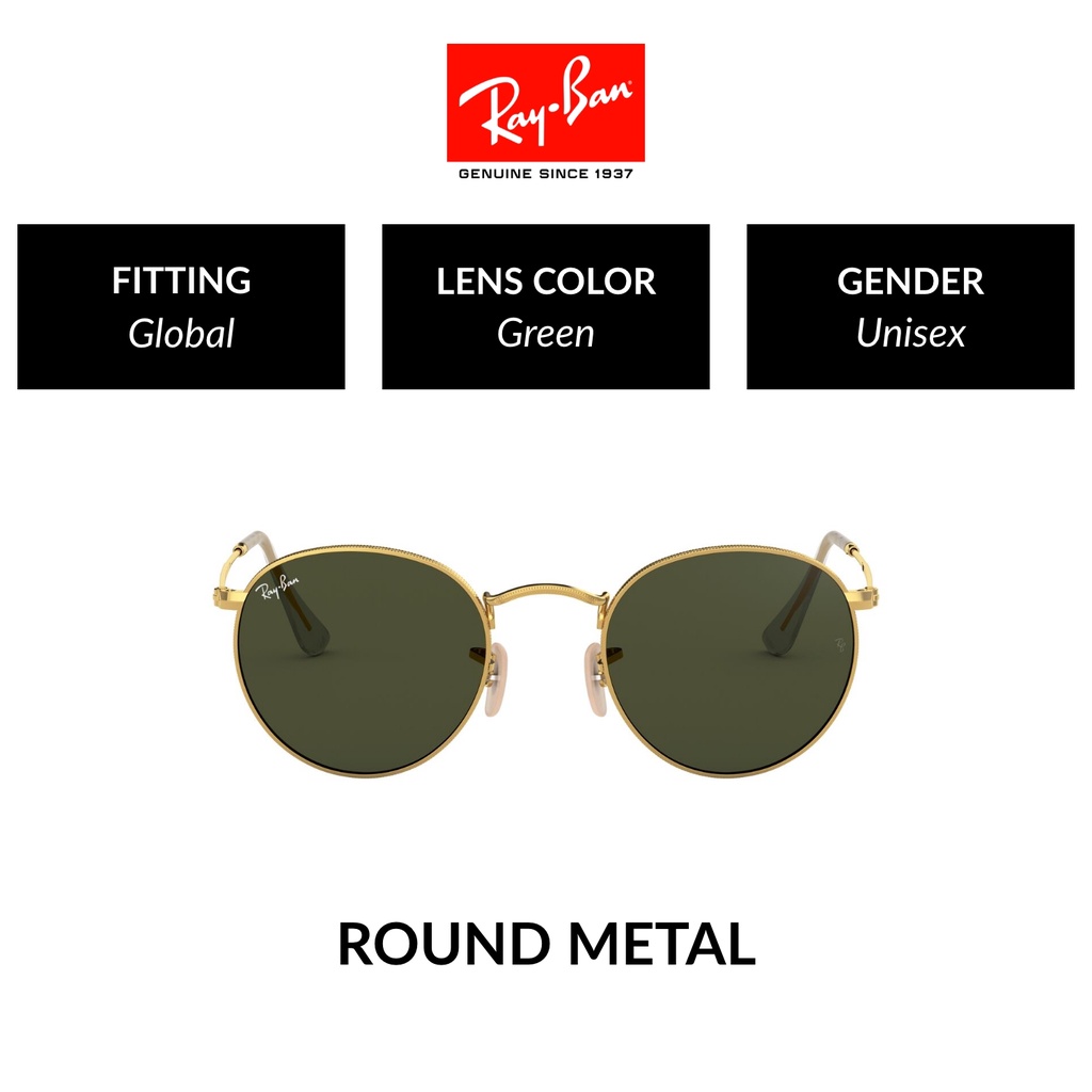 Mắt Kính Ray-Ban Round Metal - RB3447/001 Sunglasses - Kính mát