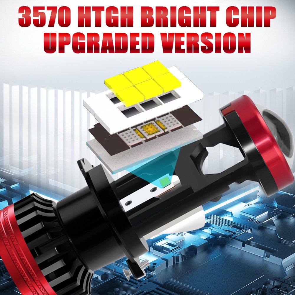 Đèn Pha LED 120W 26000LM H4 H4 / 9003 / HB2 6000K 12V 24V Chất Lượng Cao