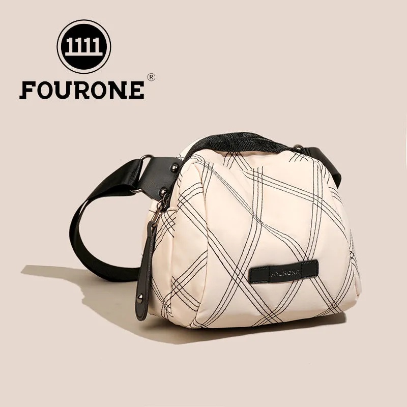 Túi Đeo Chéo Ngực Bằng nylon Thêu Họa Tiết Kim Cương Đơn Giản Thời Trang Cho Nữ fna379