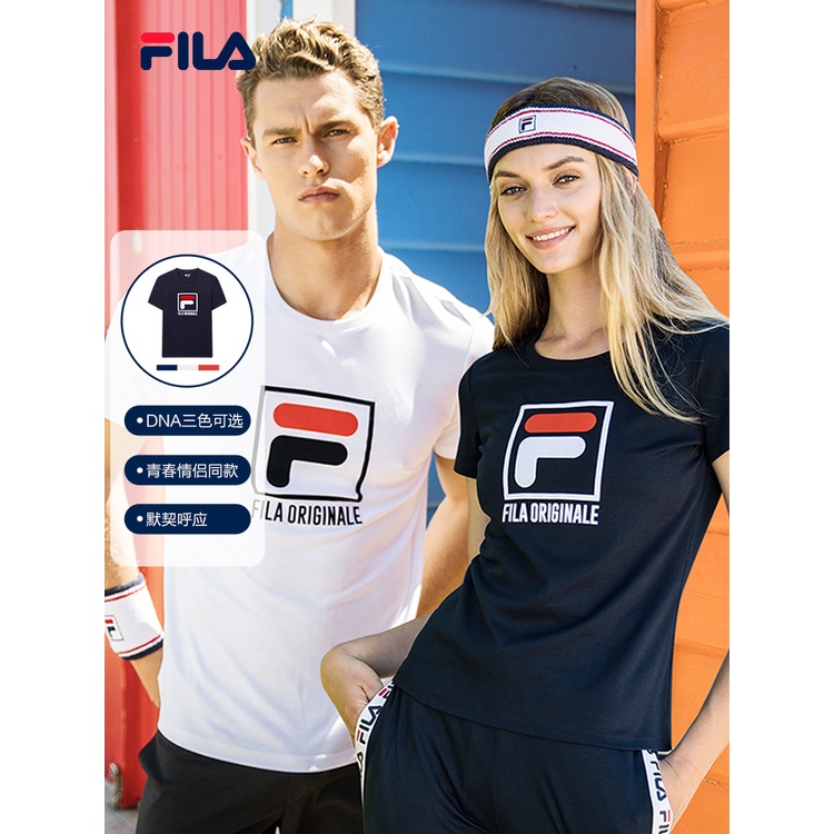 Áo Thun Thể Thao FILA Tay Ngắn Thiết Kế Thoải Mái Cho Cặp Đôi