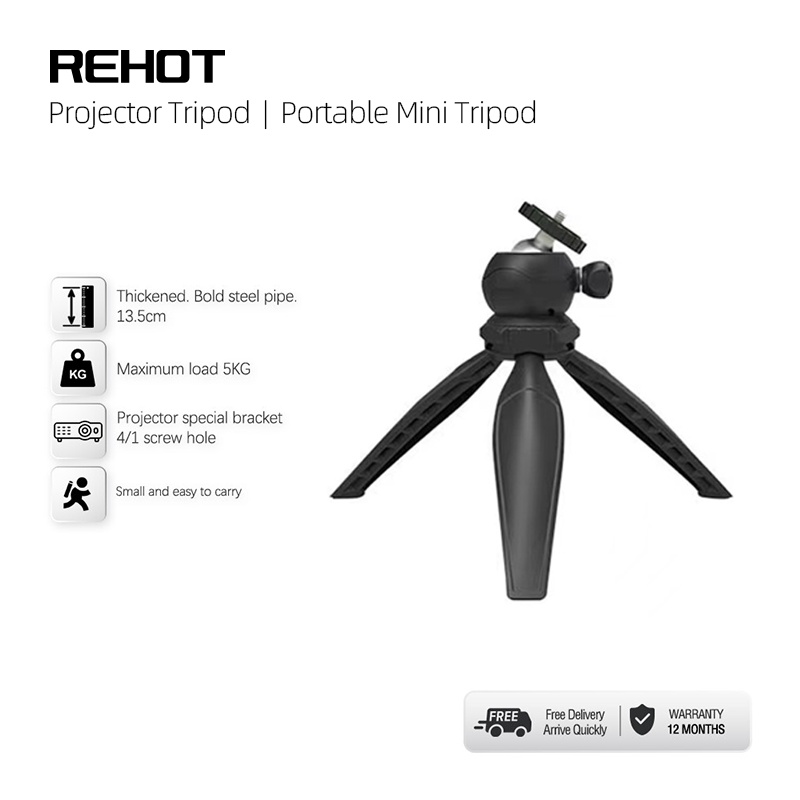 Chân đế Wanbo mini để bàn có đầu bi xoay 360° cho máy chiếu mini / điện thoại thông minh / máy ảnh DSLR / webcam nhỏ gọn
