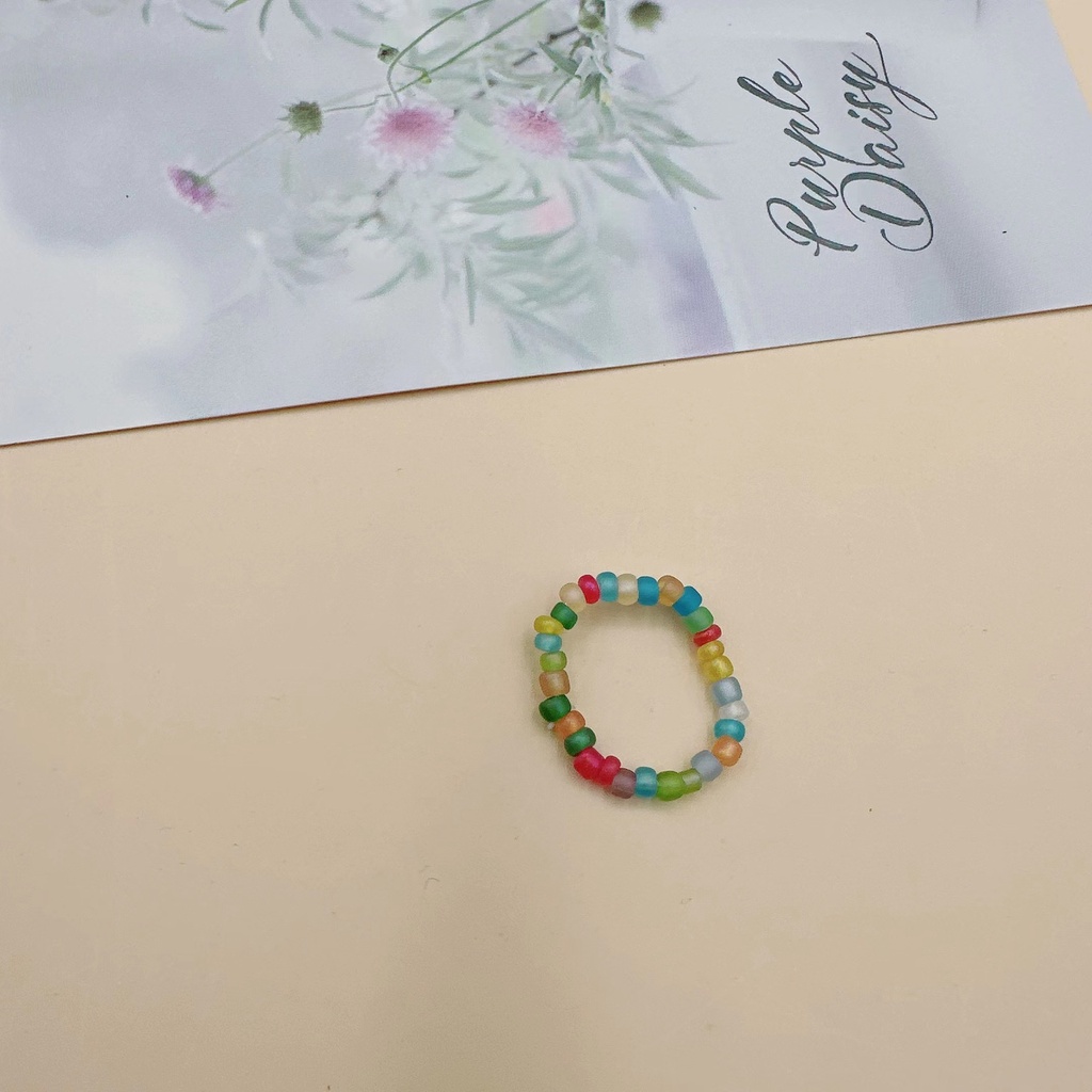 Nhẫn Đính Hạt Nhiều Màu Thủ Công Thời Trang Cho Nữ