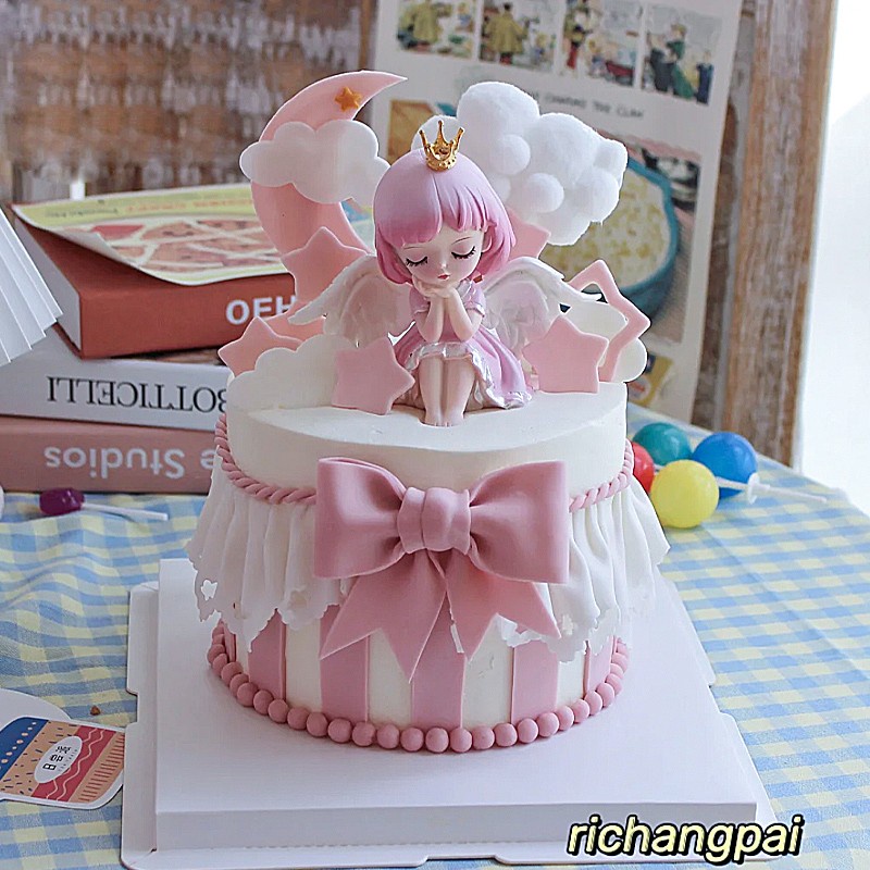 Phụ Kiện Trang Trí Bánh Kem Hình Thiên Thần Đáng Yêu