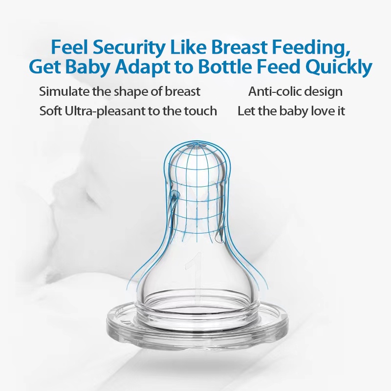 Núm Vú Giả Tiêu Chuẩn Chống Tràn Cho Bình Sữa Em Bé