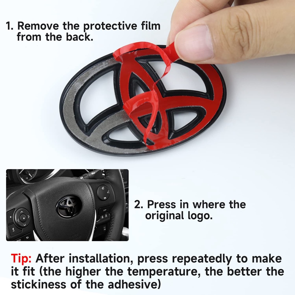 Miếng Dán Trang Trí Vô Lăng Xe Hơi Toyota Avanza Vios Wigo Rush Fortuner Innova Hilux Corolla Cross Hiace RAV4 FJ Cruiser Yaris Camry Alphard Corolla Altis