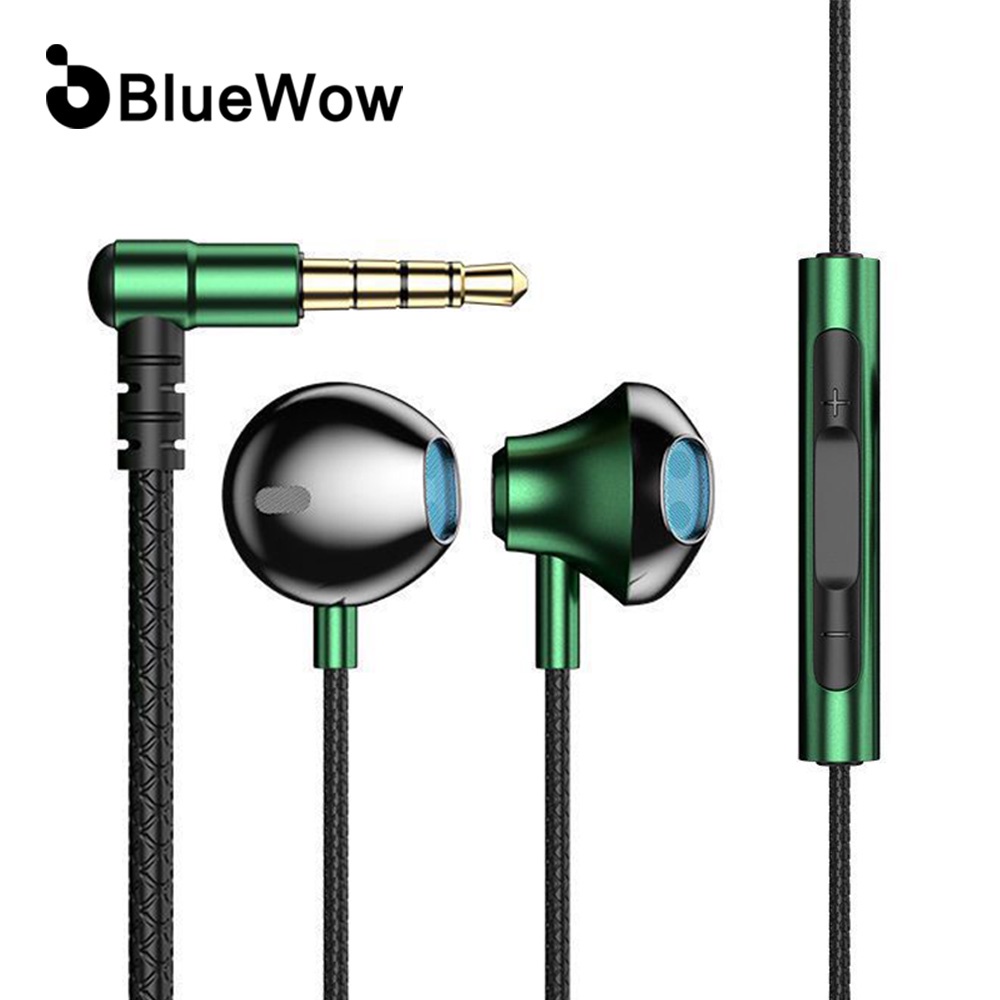 Tai Nghe Nhét Tai Blueow Jack 3.5mm Có Micro Thiết Kế Thể Thao Cho Điện Thoại Thông Minh Xiaomi Huawei