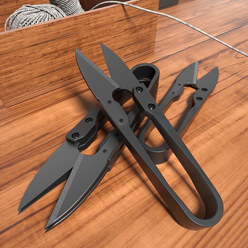 Thép carbon may kéo cắt cạnh kẹp U Clip sợi thép không gỉ thêu thủ công kéo may