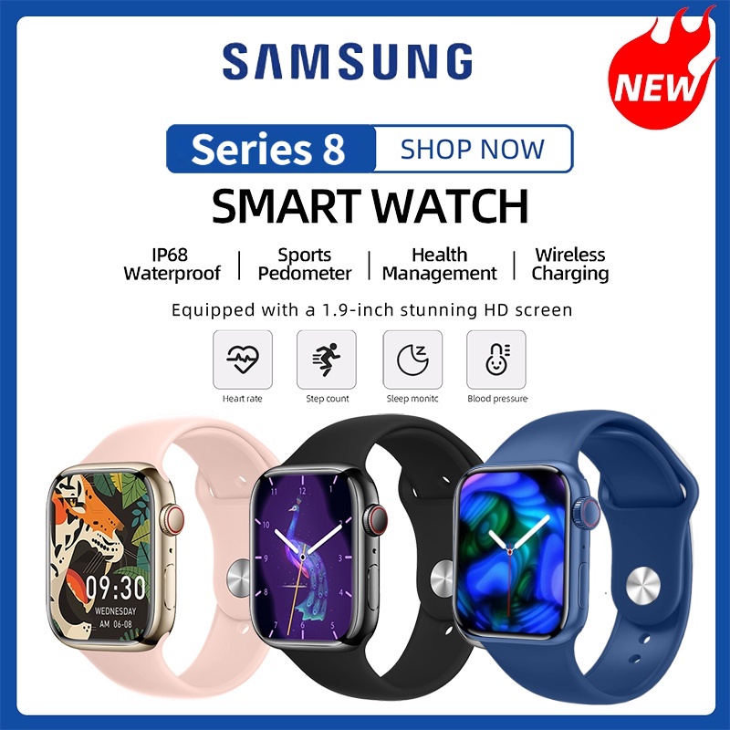 Samsung Đồng Hồ Thông Minh Smart Watch Series 8 Bản Quốc Tế. Màn To Viền Siêu Mỏng Cạnh Vuông Sang Trọng Nghe Gọi | BigBuy360 - bigbuy360.vn