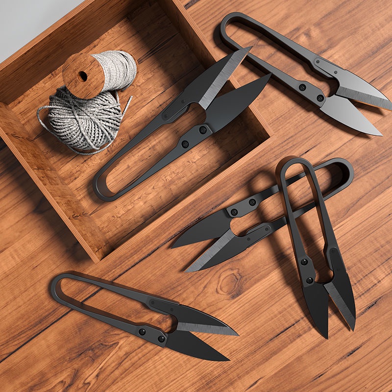 Thép carbon may kéo cắt cạnh kẹp U Clip sợi thép không gỉ thêu thủ công kéo may