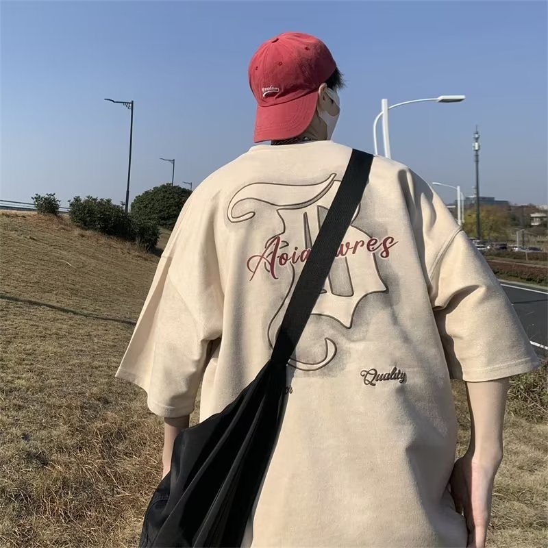 M-8XL áo phông nam big size Áo Thun cotton oversize Tay Ngắn Cổ Tròn In Chữ graffiti Nâng Cao Cho Nam
