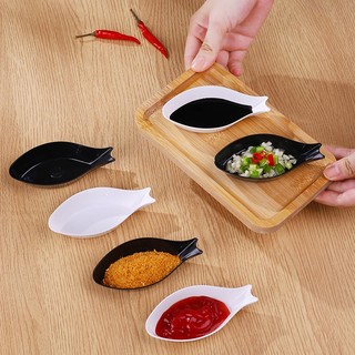 Set 5 chén đựng nước chấm / sushi hình con cá bằng nhựa tiện dụng