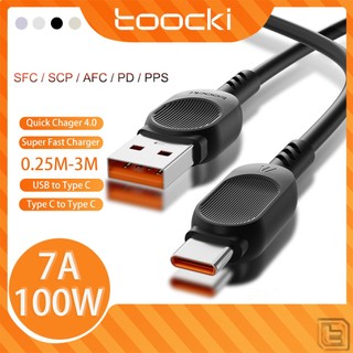 Cáp toocki 100w usb type c cáp sạc nhanh 100w type c sang type c cho xiaomi samsung