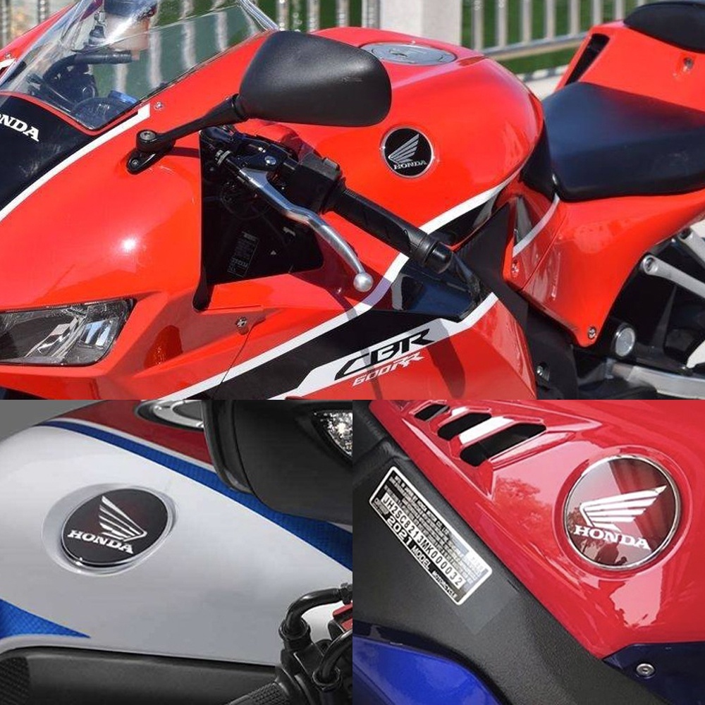 Set 2 Logo Acrylic 3D Trang Trí Bình Xăng Xe Honda CBR600RR 1000RR Click 125i 150i 160i XRM125 XRM125 DSX XRM125