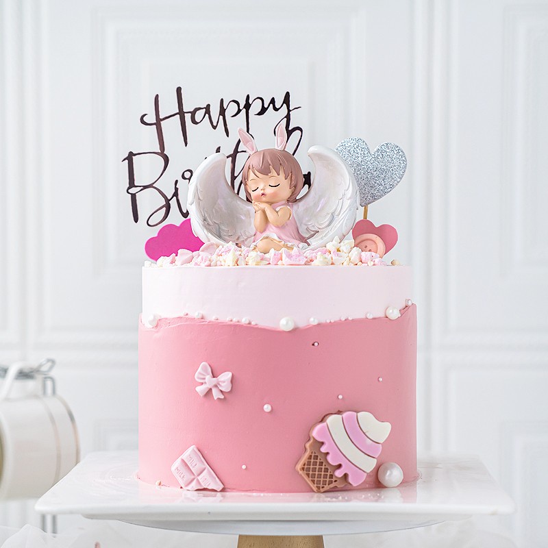 Phụ Kiện Trang Trí Bánh Kem Hình Thiên Thần Đáng Yêu