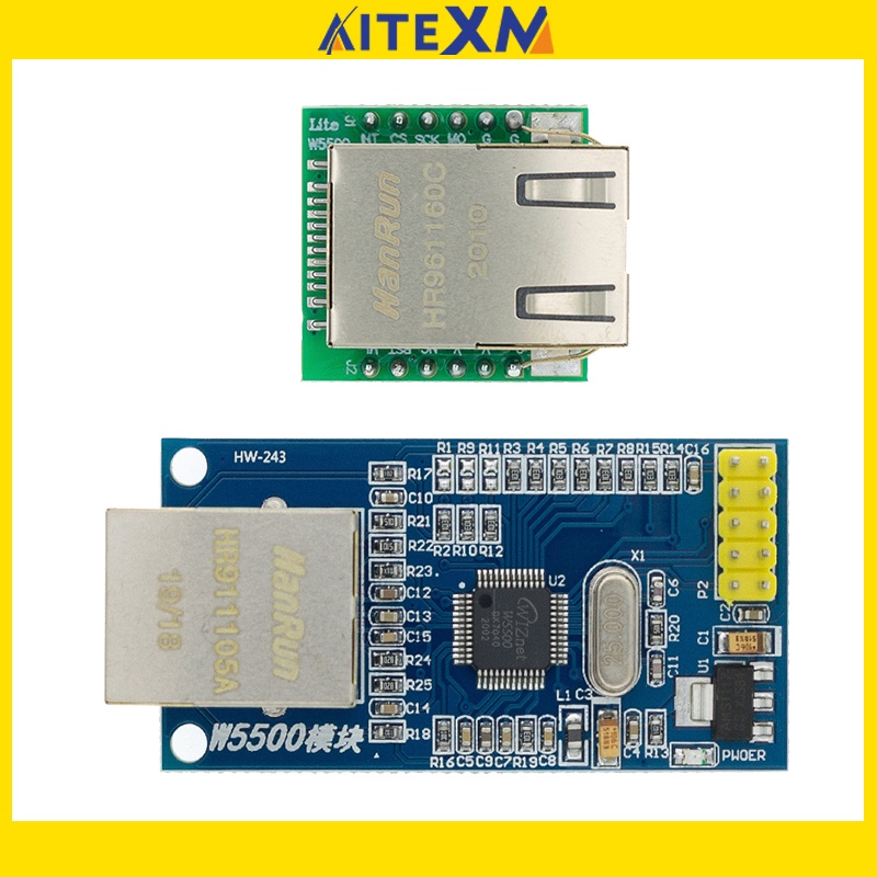 Mô Đun Phần Cứng Mạng Ethernet USR-ES1 W5500 SPI Sang LAN / Ethernet TCP IP 51 STM32 W5100