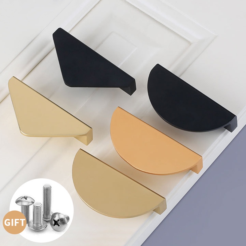 Tay Nắm Ngăn Kéo Tủ Bằng Nhôm Màu Vàng Kim Tiện Dụng Cho Nhà Bếp