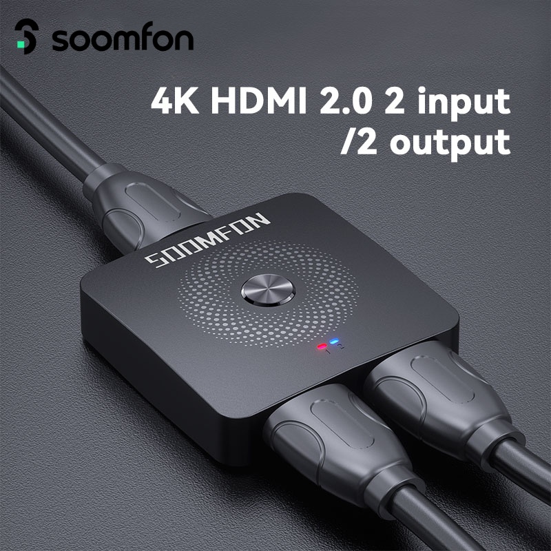 Bộ Chuyển Đổi HDMI 2.0 HDMI 2.0 2 Trong 1 Ra Vào 2 Cổng Ra 4K 60Hz Cho Máy Tính