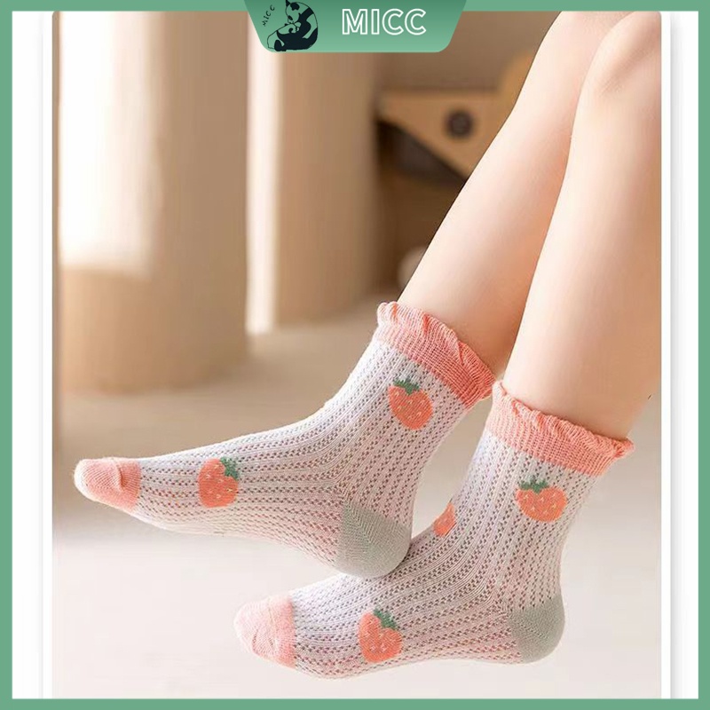 Set 5 Đôi Vớ Thoáng Khí Thời Trang Mùa Hè Cho Bé 1-12 Tuổi