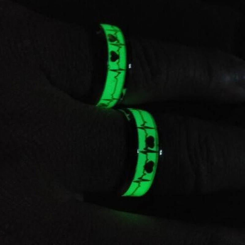 Nhẫn Thép Titan Phát Sáng Trong Bóng Tối Thời Trang Mới 2023 Cho Nam Và Nữ