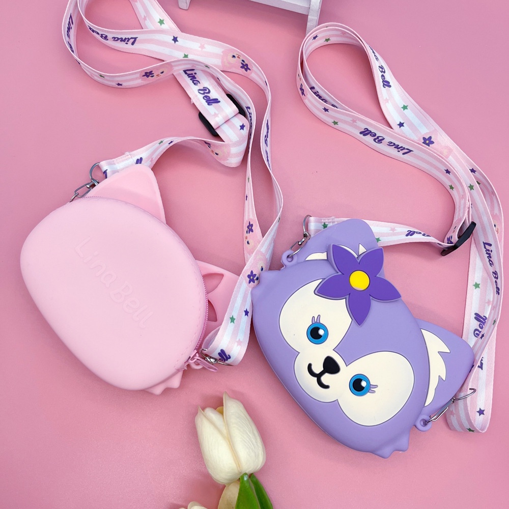 Túi Đeo Chéo Vai Bằng Silicon Hình Cáo Belle Thời Trang Sáng Tạo Dành Cho Bé Gái