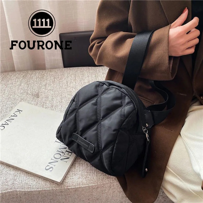 Túi Đeo Chéo Ngực Bằng nylon Thêu Họa Tiết Kim Cương Đơn Giản Thời Trang Cho Nữ fna379