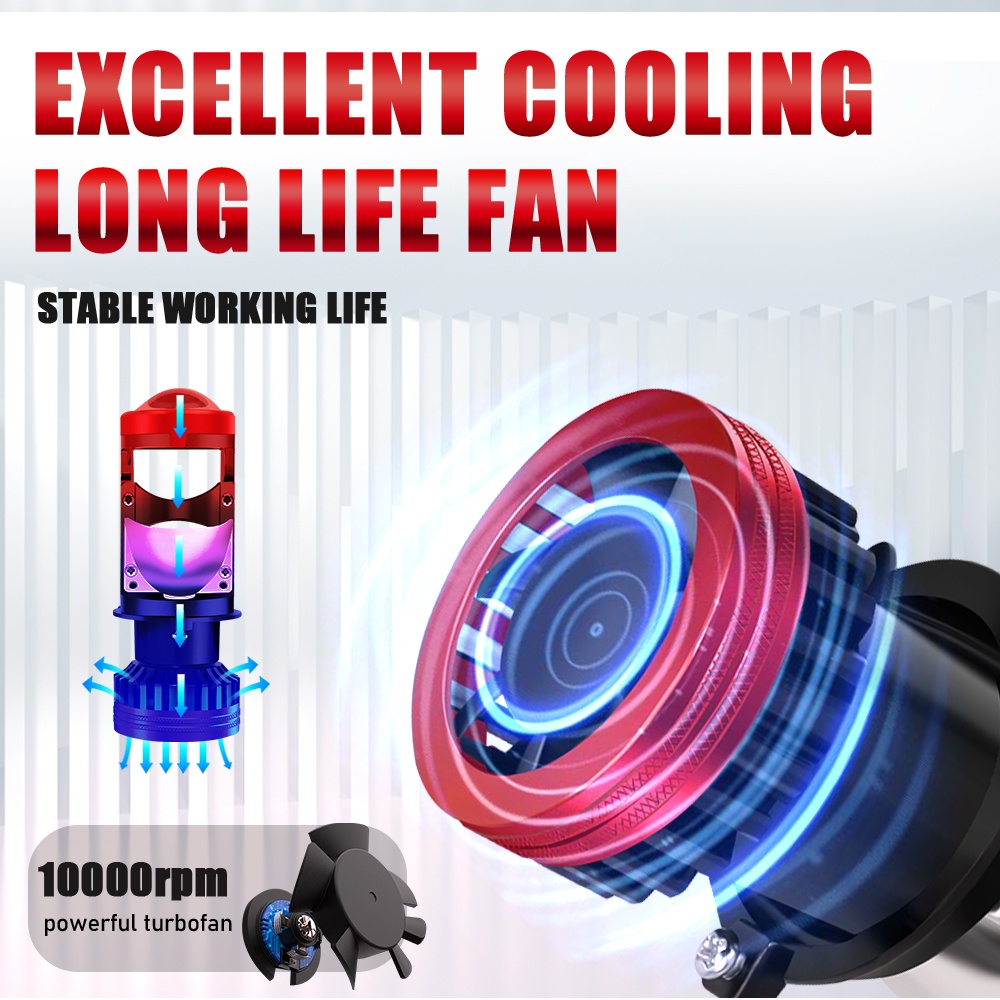 Đèn Pha LED 120W 26000LM H4 H4 / 9003 / HB2 6000K 12V 24V Chất Lượng Cao