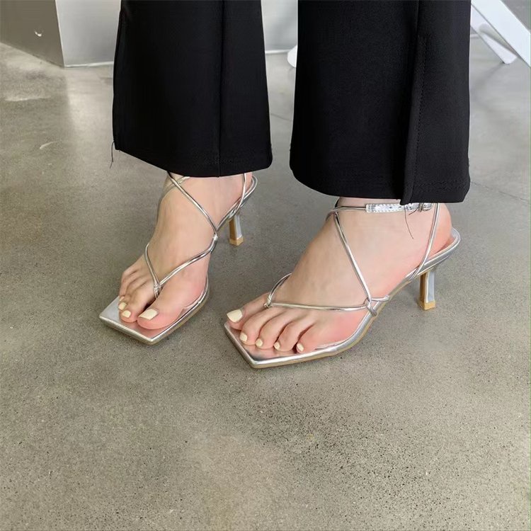 Giày Sandal Cao Gót Mũi Vuông Thời Trang Dành Cho Nữ