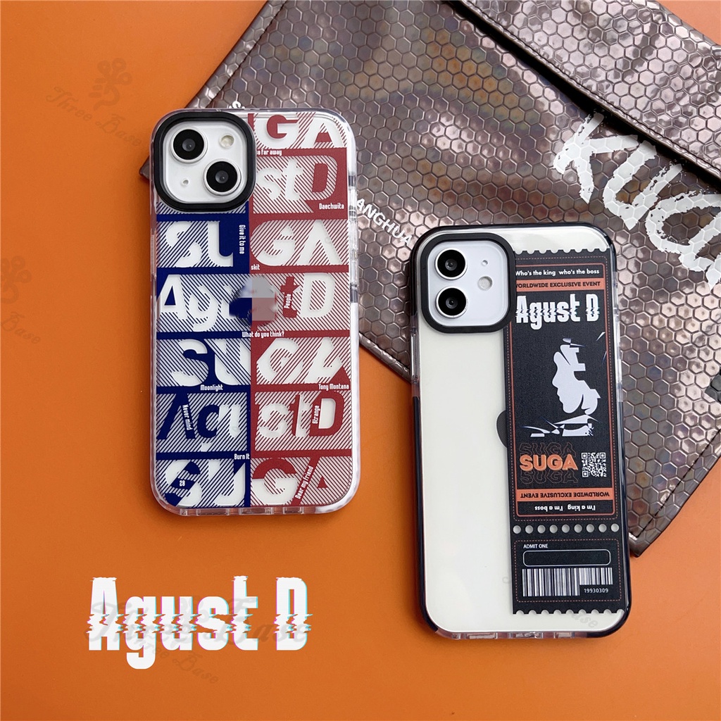 Ốp Điện Thoại Hình Vé SUGA Agust D Tour BTS-7 Cho iPhone 14 13 13Pro 13Promax 13Mini 12mini 14Promax 14pro 14Plus X XS XSMAX 11 Pro 11Promax 12