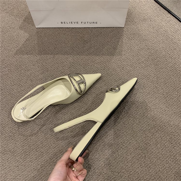 Giày Sandal Đế Bằng Mũi Nhọn Thời Trang Dành Cho Nữ