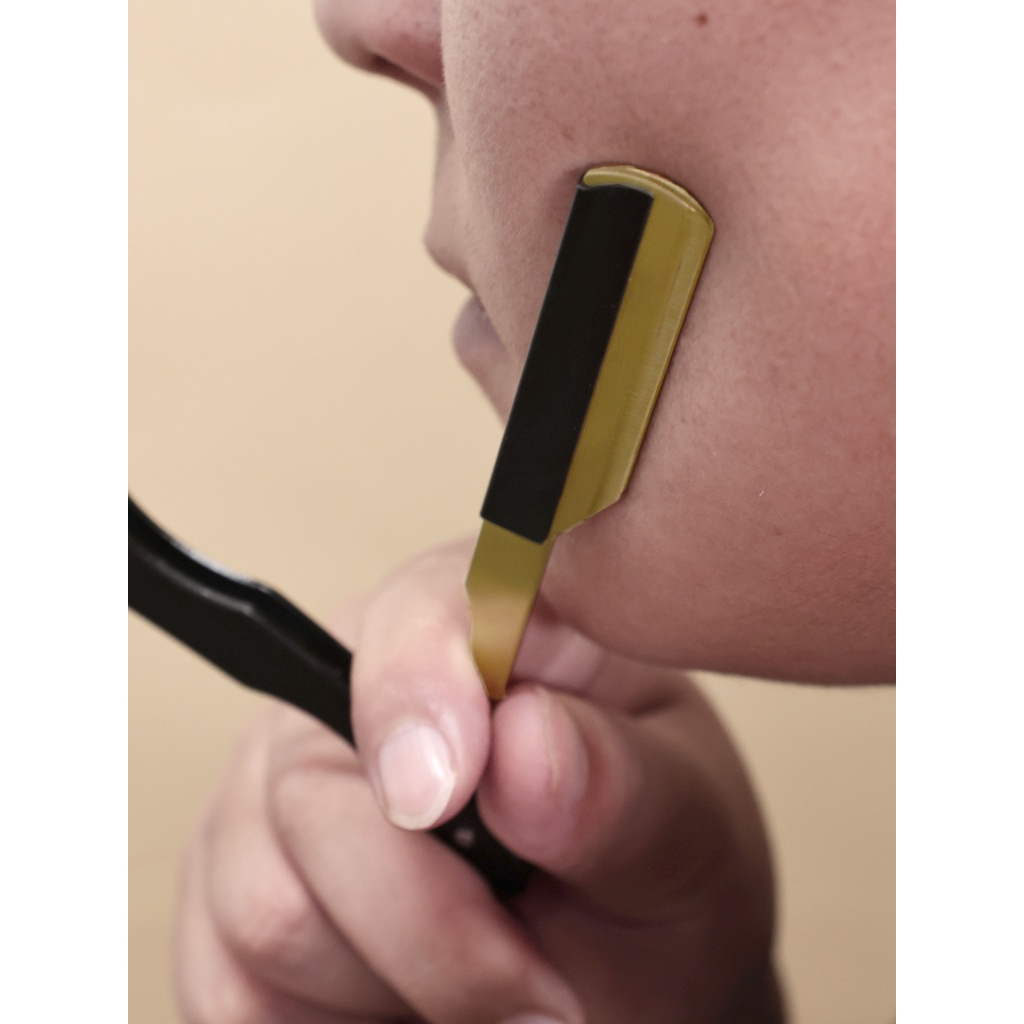 Hàng Có Sẵn Giao Hàng Nhanh Chóng#Giá Đỡ Dao Cạo Râu Lưỡi Dao Thẳng Bằng Thép Không Gỉ Chuyên Dụng Cho Nam