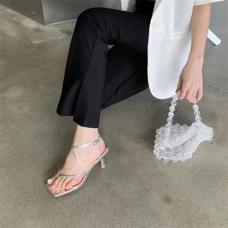 Giày Sandal Cao Gót Mũi Vuông Thời Trang Dành Cho Nữ