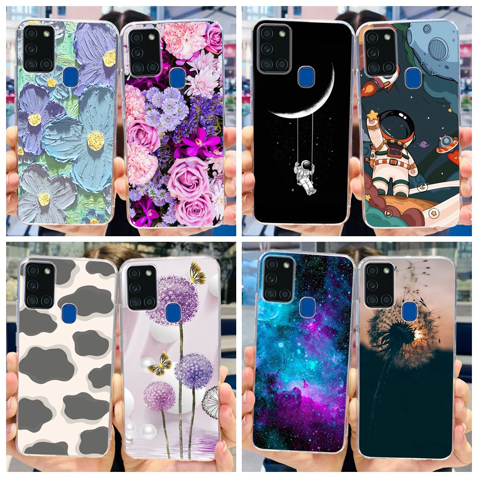 Ốp Điện Thoại Silicone Mềm Trong Suốt In Hình Phi Hành Gia Cho Samsung Galaxy A21s SM-A217F Samsung 