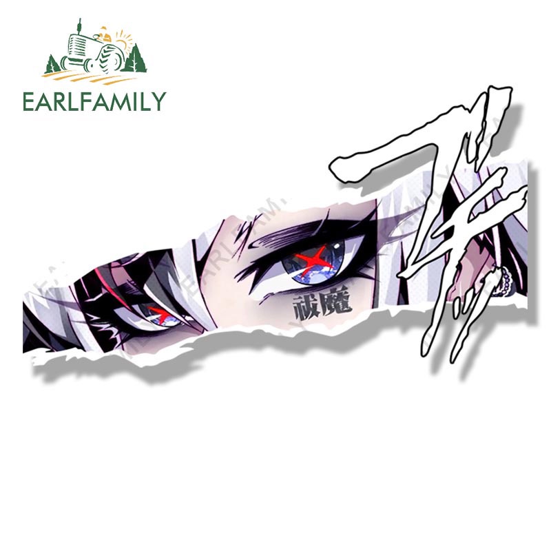 Earlfamily gothic Đề Can Dán Trang Trí Xe Hơi Họa Tiết Hoạt Hình arlecchino fanart / genshin / knave / jdm