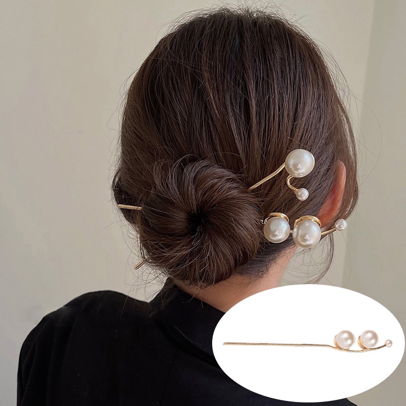 Trâm Cài Tóc Đính Ngọc Trai Phong Cách Vintage