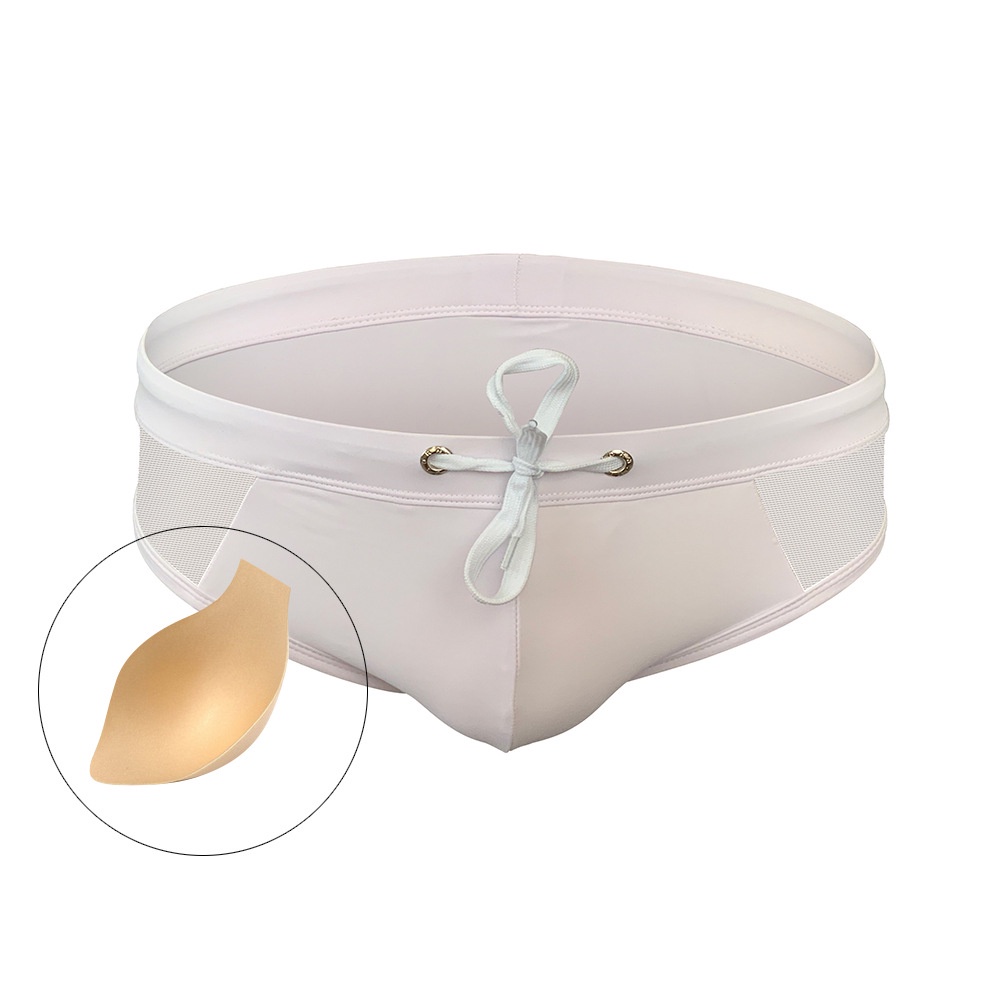 Quần Bơi Tam Giác Màu Trơn Có Đệm Nâng Ngực GG159 Cho Nam