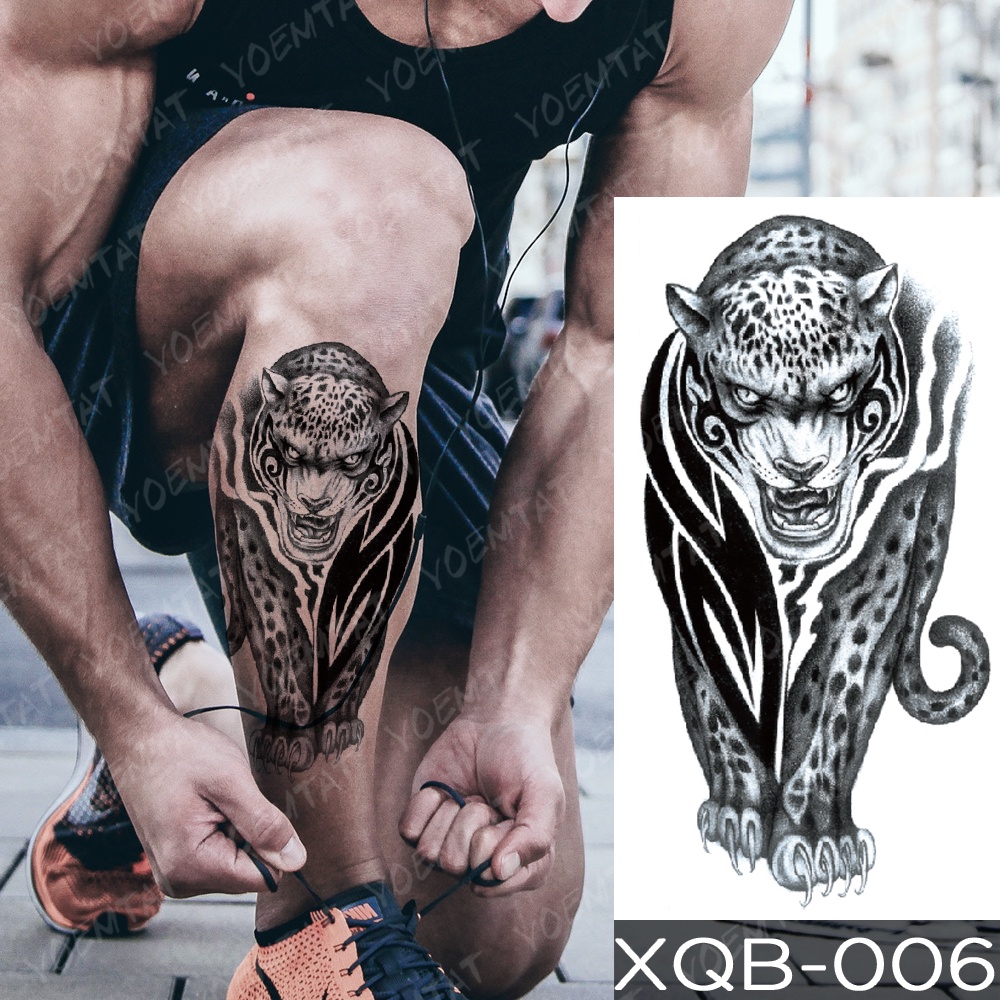 Hình Xăm Dán Tạm Thời Hình Rồng / Hổ / Cú / Sói Chống Thấm Nước Cho Nam Và Nữ