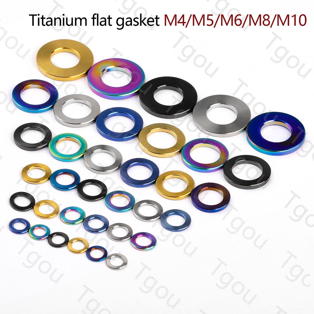 Vòng Đệm Bằng Titan M4 M5 M6 M8 M10 Cho Xe Đạp Xe Máy