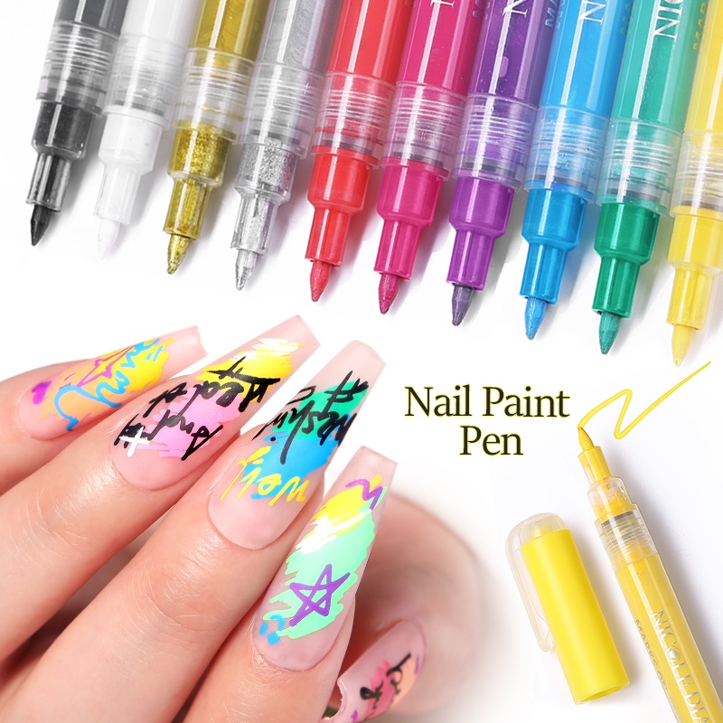 Bút Trang Trí Móng Nghệ Thuật 3D Đầy Màu Sắc Tiện Lợi