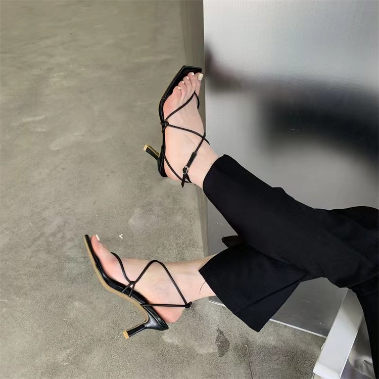 Giày Sandal Cao Gót Mũi Vuông Thời Trang Dành Cho Nữ