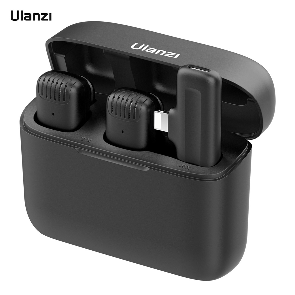 Hệ thống micro Lavalier không dây Ulanzi J12 Micro ghi Video âm thanh Mic Mini cho điện thoại Androi